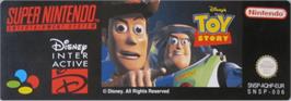 Top of cartridge artwork for Toy Story on the Nintendo SNES.